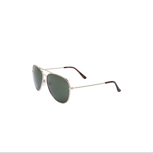 Olive & Gold Aviator Sunglasses - Picture 5 of 5